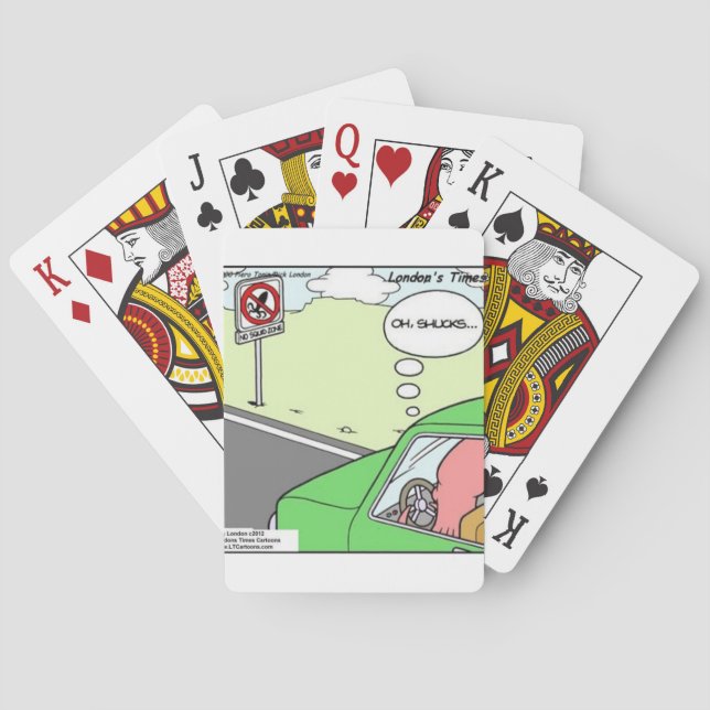 Funny No Squid Zone Playing Cards (Back)