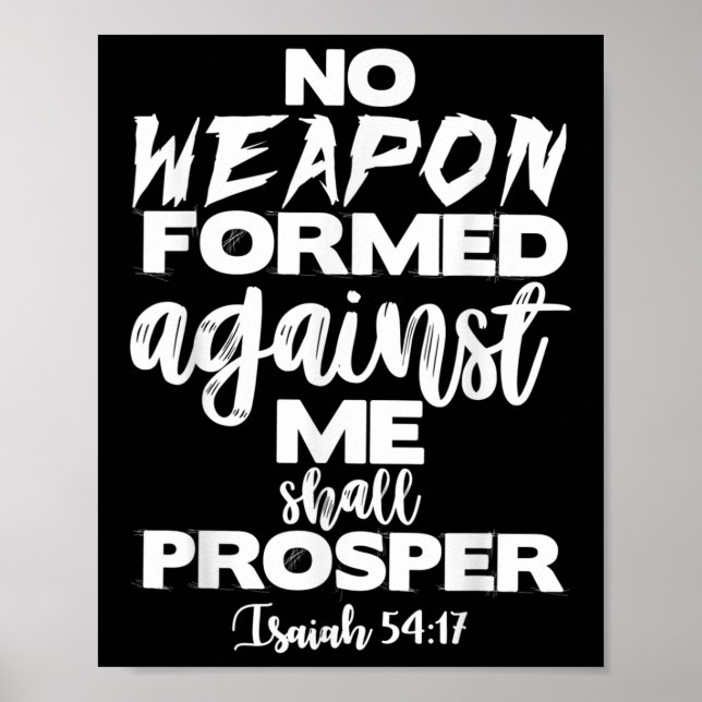 Funny No Weapon Formed Againsr Me Shall Prosper Is Poster (Front)