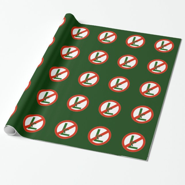 Funny Noel "No L" Christmas Gift Wrap (Unrolled)