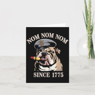 Funny Nom I EAT Crayons Since 1775 Veterans Card