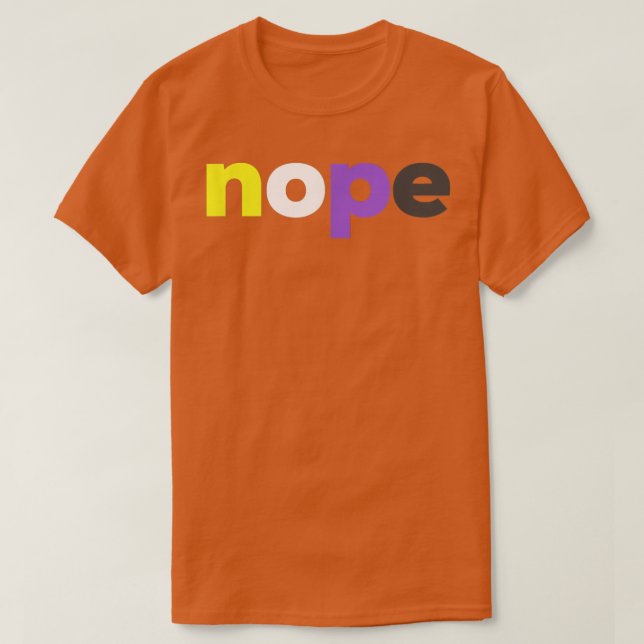 Funny Nonbinary Pridenope NonbinaryLGBTQ Enby Flag T-Shirt (Design Front)