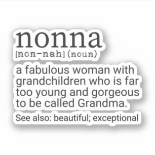 Funny Nonna Definition, Nonna Gift, Grandmother