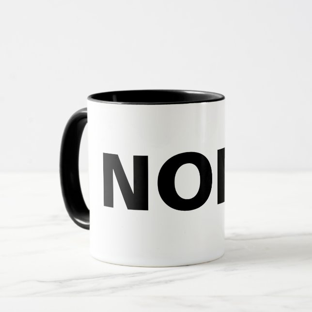 Funny NOPE Coffee Tea Mug (Front Left)