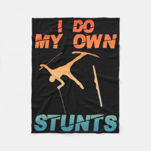 Funny Nordic Mountain Skiing Art For Men Women Ski Fleece Blanket