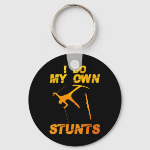 Funny Nordic Mountain Skiing Art For Men Women Ski Key Ring