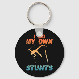 Funny Nordic Mountain Skiing Art For Men Women Ski Key Ring