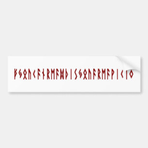 Funny Nordic Rune Bumper Sticker