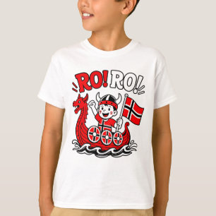 Funny Norway Viking , Cute Cartoon Norwegian Kid S T-Shirt