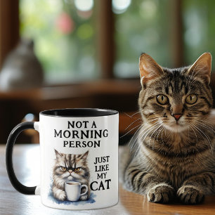 Funny Not a Morning Person Cat Mug