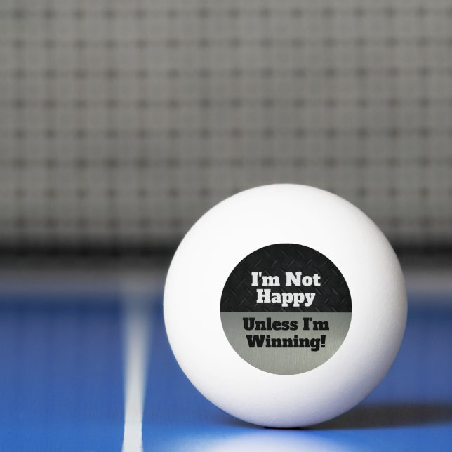 Funny Not Happy Winning Competitive Smack Talk Ping Pong Ball (Net)