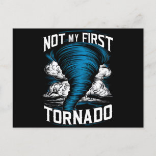 Funny Not My First Tornado Retro Storm Chaser Postcard