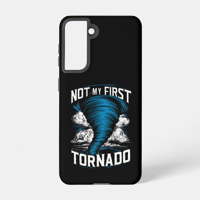 Funny Not My First Tornado Retro Storm Chaser  Samsung Galaxy S21 Case (Back)