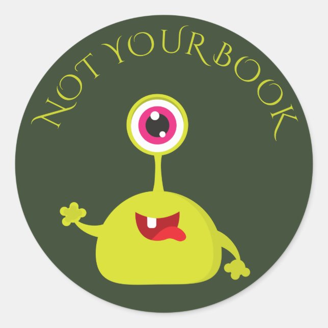Funny Not your book kids book label sticker (Front)