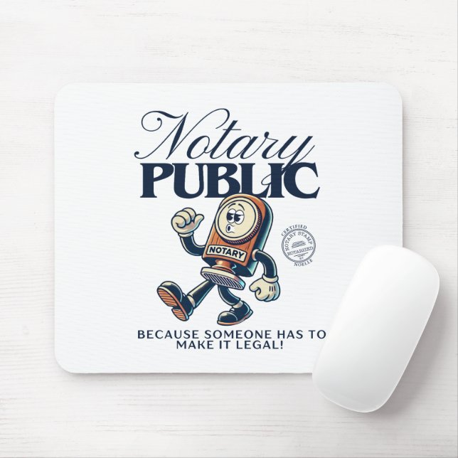 Funny Notary Public - Notary Humour Mouse Mat (With Mouse)