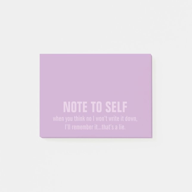 Funny Note to Self Purple (Front)