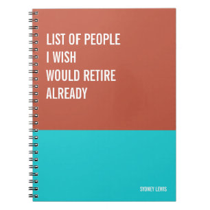 Funny Notebook, Humorous Writing Pad Journal, Note Notebook