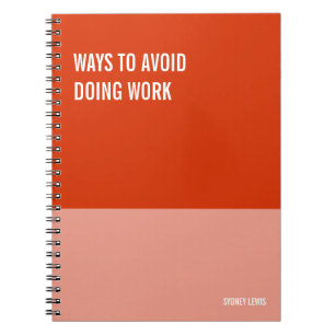 Funny Notebook, Humourous Writing Pad Journal, Not Notebook