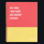 Funny Notebook, Humourous Writing Pad Journal, Not Notebook<br><div class="desc">Funny notebook to use for all your daily reminders,  deep thoughts and grievances,  or for just taking notes at school and work. It makes a great gift.</div>
