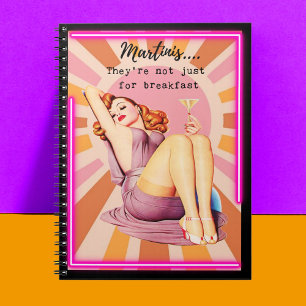 Funny Notebook Journal Best Friend Gift "Martinis"