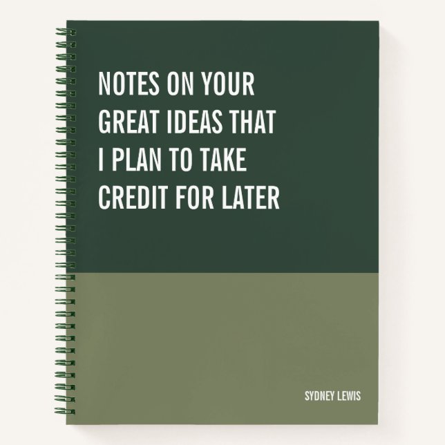 Funny Notebook, Snarky Writing Pad Journal, Note Notebook (Front)