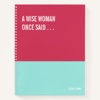 Funny Notebook, Snarky Writing Pad Journal, Note
