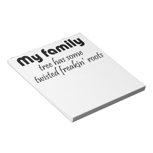 Funny notepads gifts womens family humour gift (Angled)