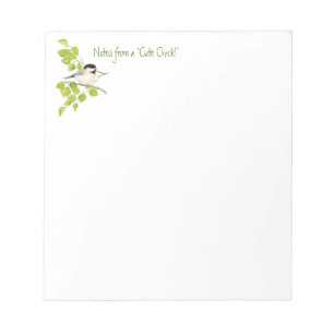 Funny Notes from Cute Chick, Chickadee, bird