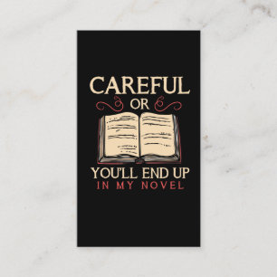Funny Novelist Typewriter Author Witty Storyteller Business Card