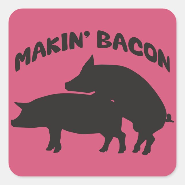 Funny novelty bacon sticker (Front)