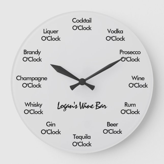 Funny Novelty Bar Clock  (Front)