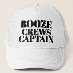 Funny Novelty Baseball Gift BOOZE CREWS CAPTAIN   Trucker Hat
