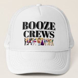 Funny Novelty Baseball Gift Idea BOOZE CREWS Truc Trucker Hat