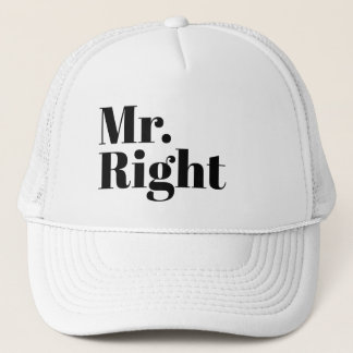 Funny Novelty Baseball MR. RIGHT Trucker Hat