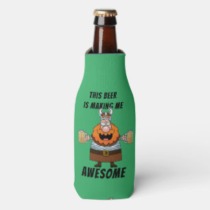 Funny Novelty Birthday Gift Joke Beer -WARRIOR Bottle Cooler