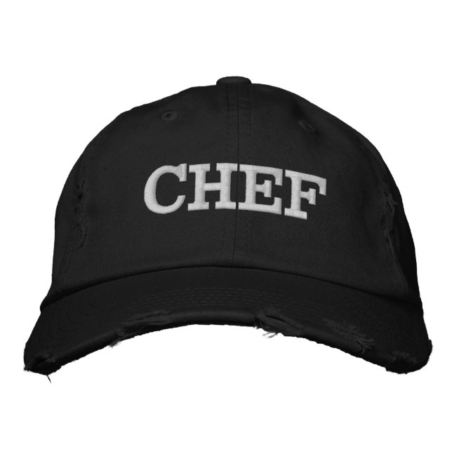 Funny Novelty CHEF Foodie Grilling BBQ Embroidered Hat (Front)