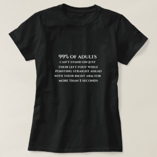 Funny Novelty Christmas 99% PERCENT OF ADULTS  T-Shirt