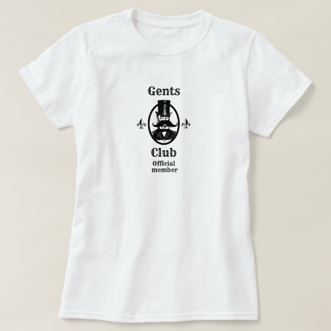 Funny novelty Christmas college design GENTS CLUB  T-Shirt (Design Front)