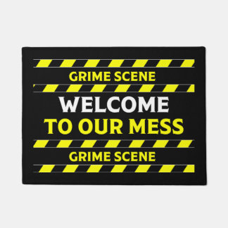 Funny Novelty Crime Scene Door Mat