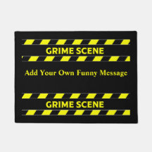 Funny Novelty Crime Scene Door Mat
