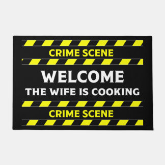 Funny Novelty Crime Scene Door Mat