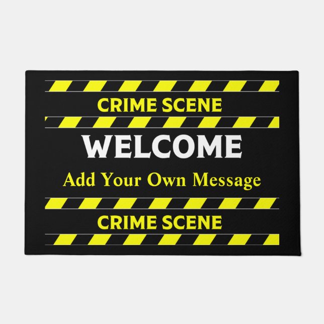 Funny Novelty Crime Scene Door Mat (Front)