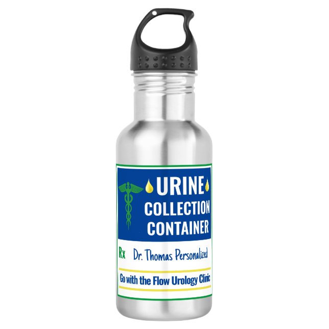 Funny Novelty Doctor Nurse Urine Collection Custom 532 Ml Water Bottle (Front)