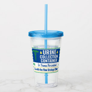 Funny Novelty Doctor Nurse Urine Collection Custom Acrylic Tumbler