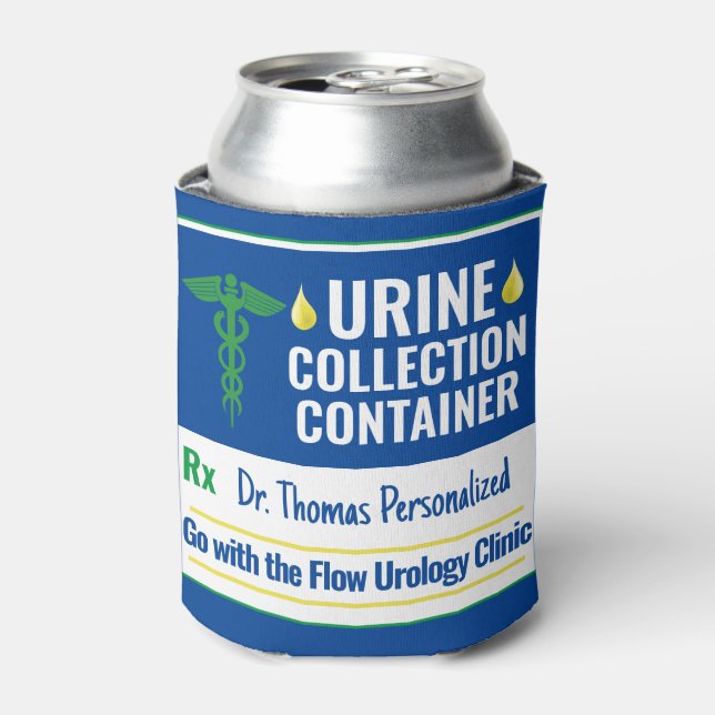 Funny Novelty Doctor Nurse Urine Collection Custom Can Cooler (Can Front)