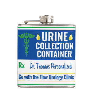 Funny Novelty Doctor Nurse Urine Collection Custom Hip Flask
