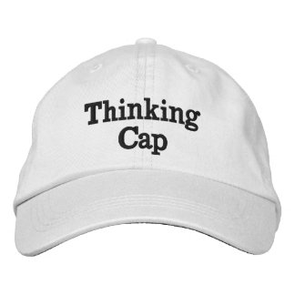 Funny Novelty Embroidered Baseball THINKING CAP