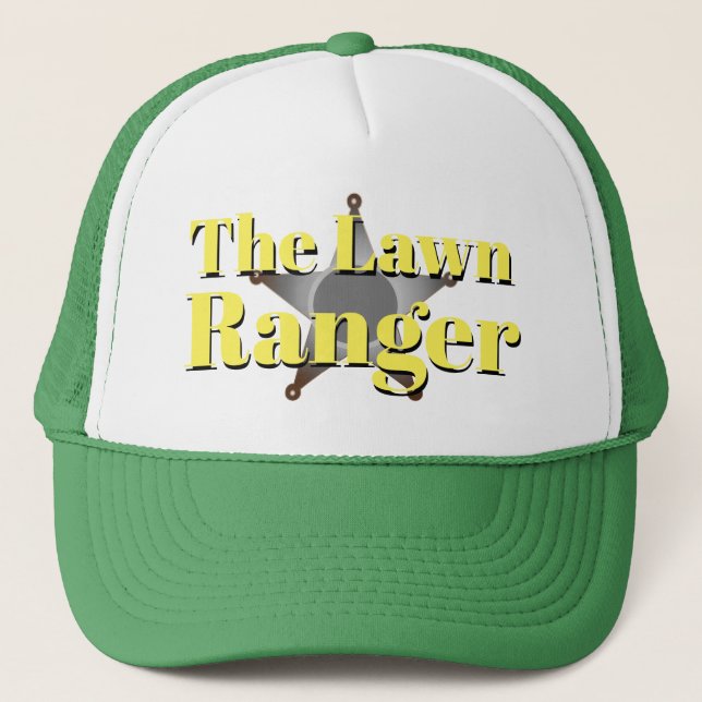 Funny Novelty Gift for Dad THE LAWN RANGER Trucker Hat (Front)