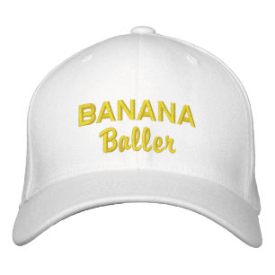 Funny Novelty Golf BANANA BALLER Embroidered Hat