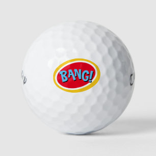 Funny Novelty Large Print Bang Golf Balls