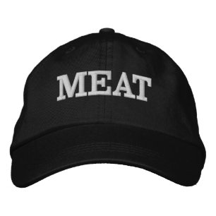 Funny Novelty MEAT Embroidered Hat